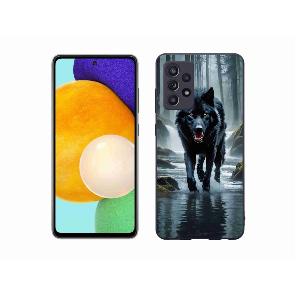 Zselés borítás mmCase Samsung Galaxy A52s 5G - fekete farkas