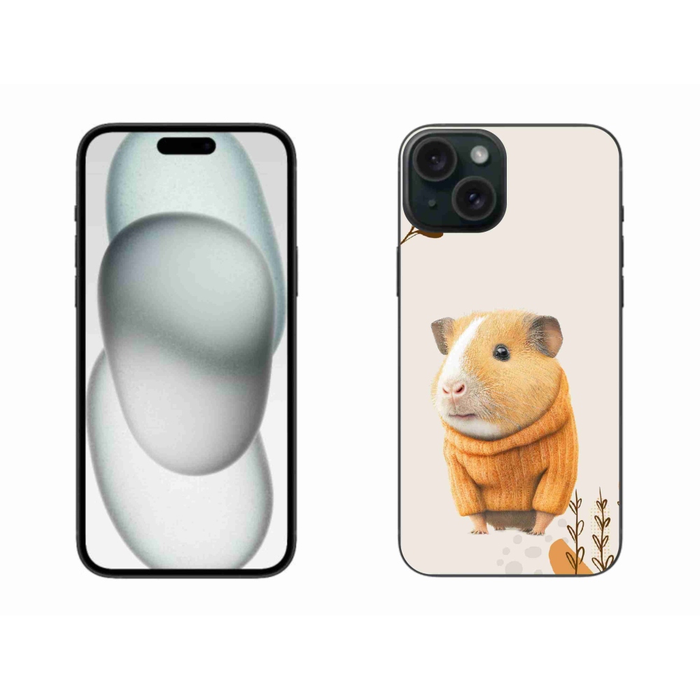 Gél borítás mmCase iPhone 15 Plus készülékhez - tengerimalac pulóverben