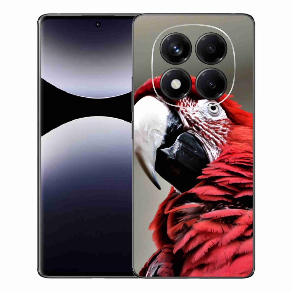 Gél borítás mmCase a Xiaomi Redmi Note 14 Pro készülékhez - papagáj ara piros
