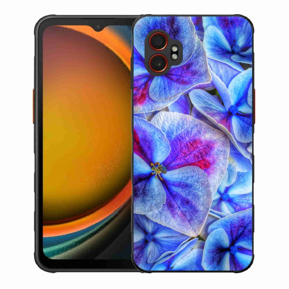 Gél védőhuzat mmCase Samsung Galaxy Xcover 7 Pro - kék virágok 1