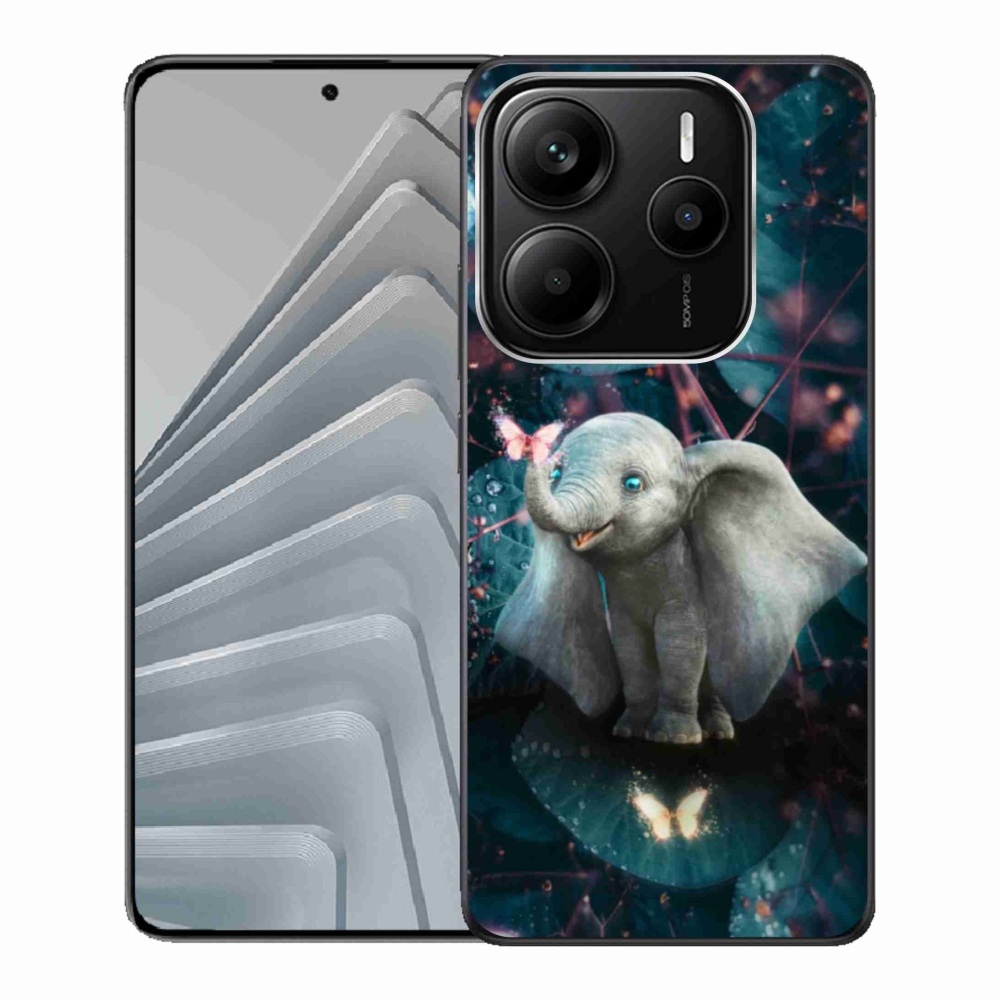 Gél borítás mmCase a Xiaomi Redmi Note 14 5G számára - aranyos elefánt