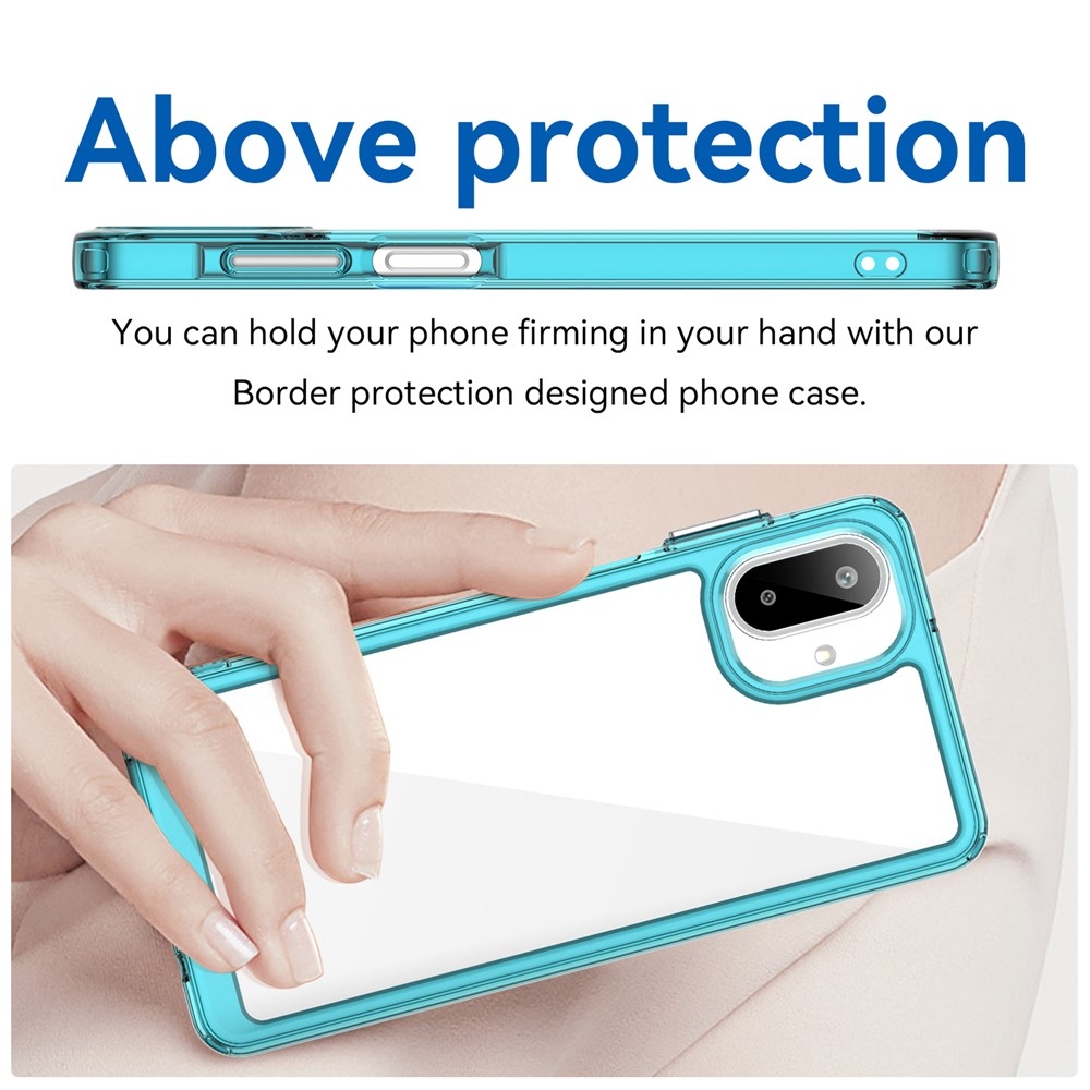 Gél tok kemény hátlappal a Samsung Galaxy A07 4G készülékre - világoskék színben