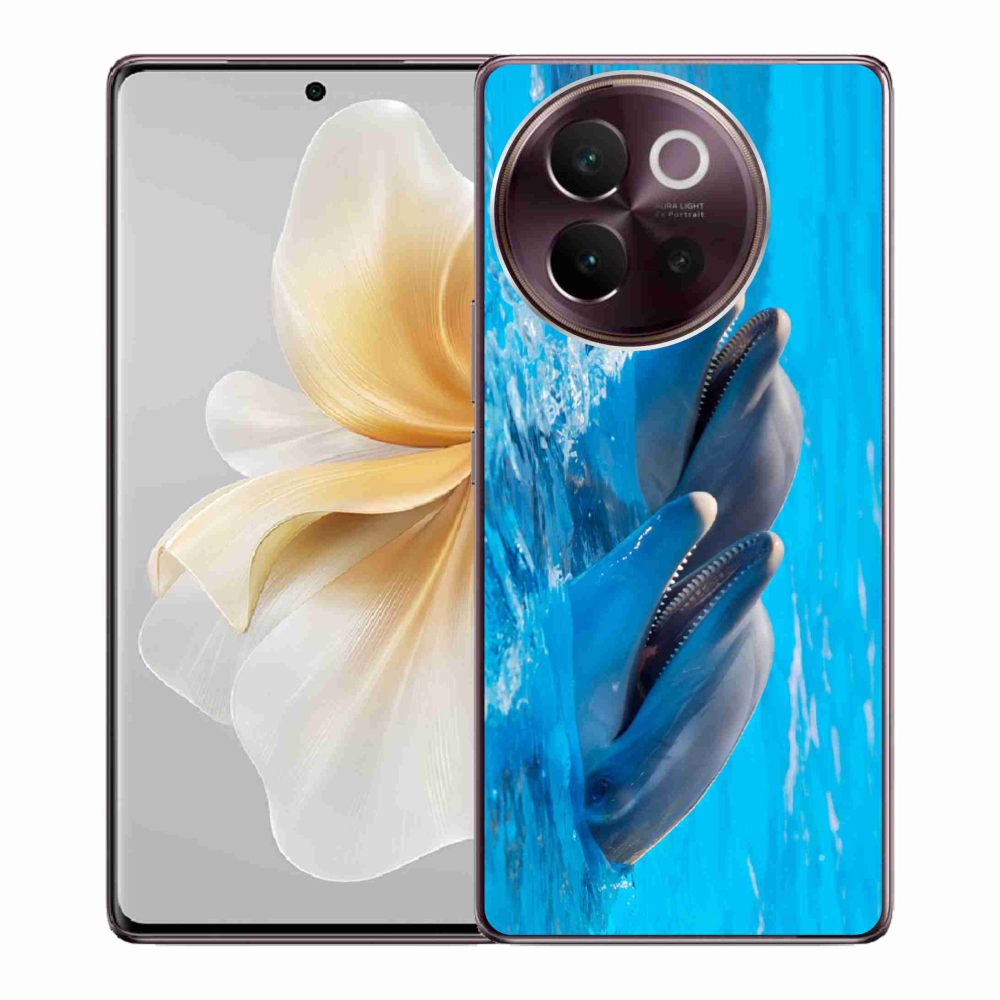 Gél borító mmCase a Vivo V40 Lite 5G készülékhez - delfinek