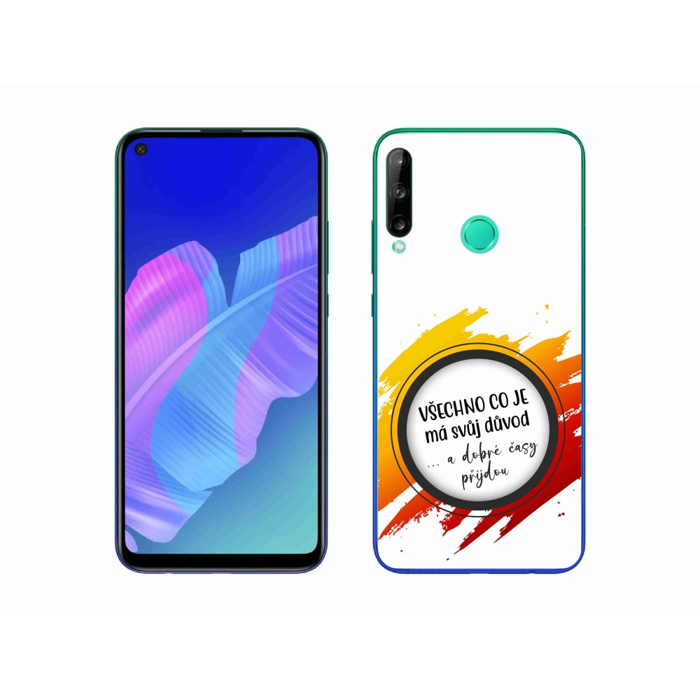 Gél borítás mmCase a Huawei P40 Lite E - idézet 3 fehér háttérrel