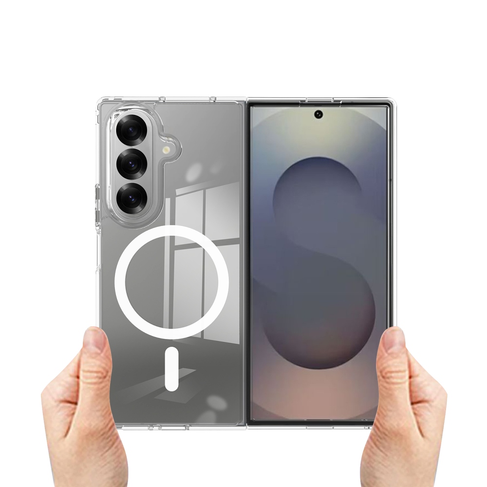 Akril zselés tok szilárd hátlappal és MagSafe a Samsung Galaxy Z Fold7 5G készülékre - átlátszó
