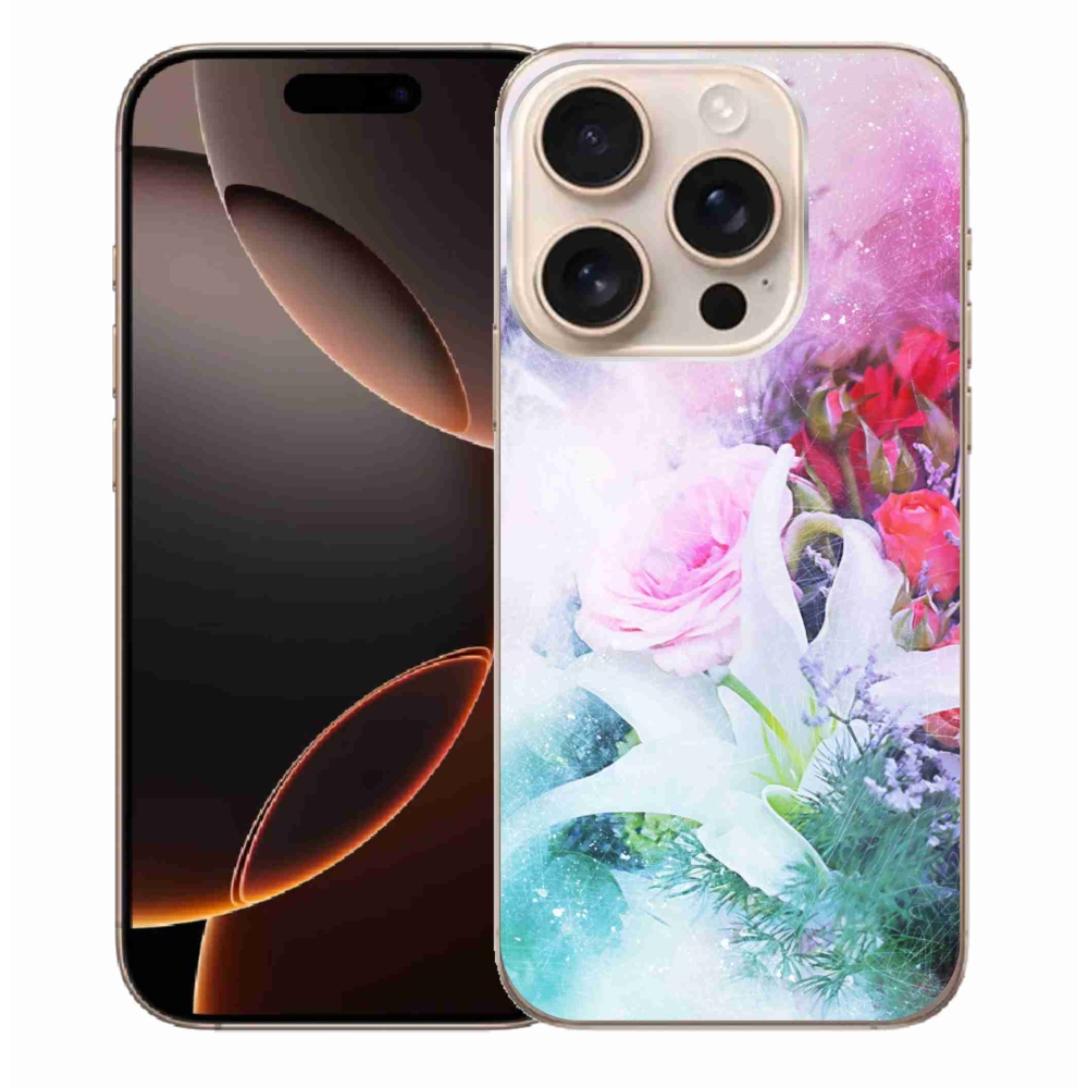 Zselés borítás mmCase iPhone 16 Pro Max készülékhez - virágok 4