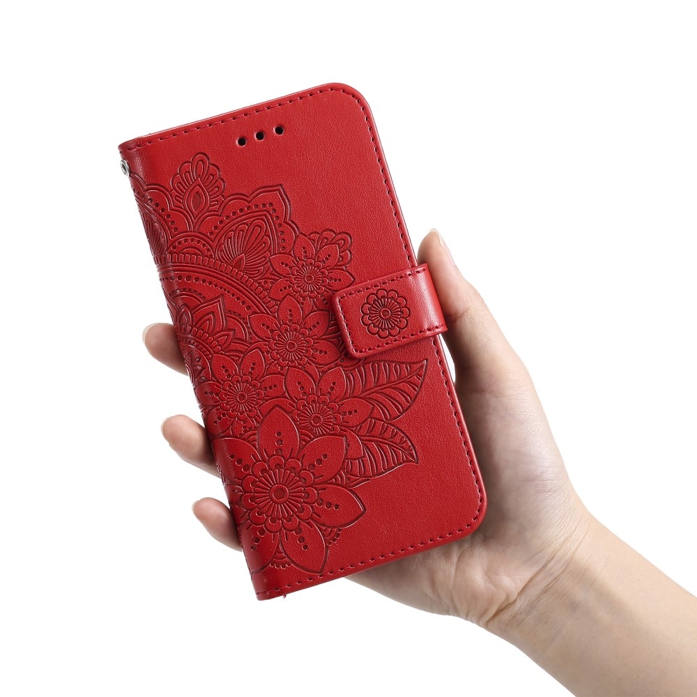 Mandala könyv tok Huawei Nova Y61-hez - piros