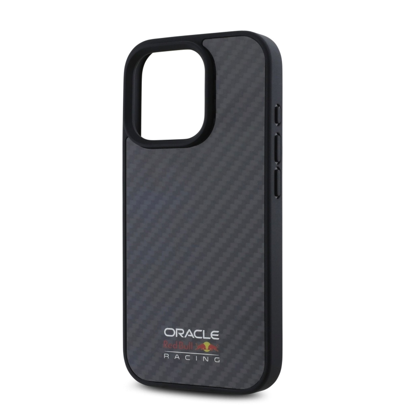 Red Bull Carbon fényes logóval ellátott MagSafe hátlap iPhone 16 Pro-hoz Fekete