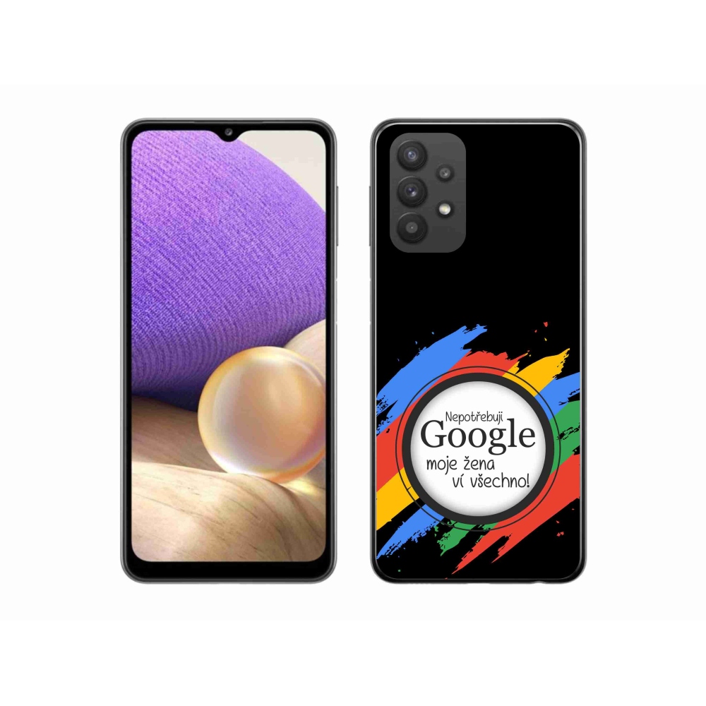 Gél borító mmCase Samsung Galaxy A32 5G - a nő mindent tud fekete háttérrel