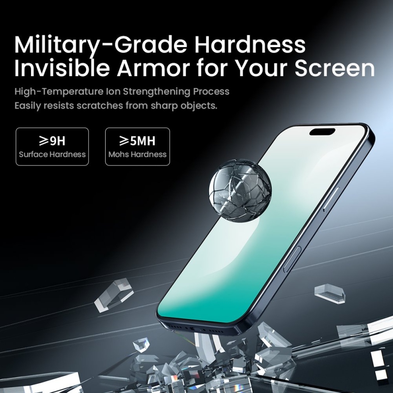 Nillkin Edzett üveg 0.2mm H+ PRO 2.5D tükröződésmentes Apple iPhone 17 Pro készülékhez (applikátorral)