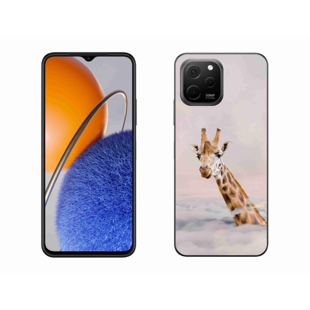 Gél borítás mmCase a Huawei Nova Y61-en - zsiráf a felhőkben