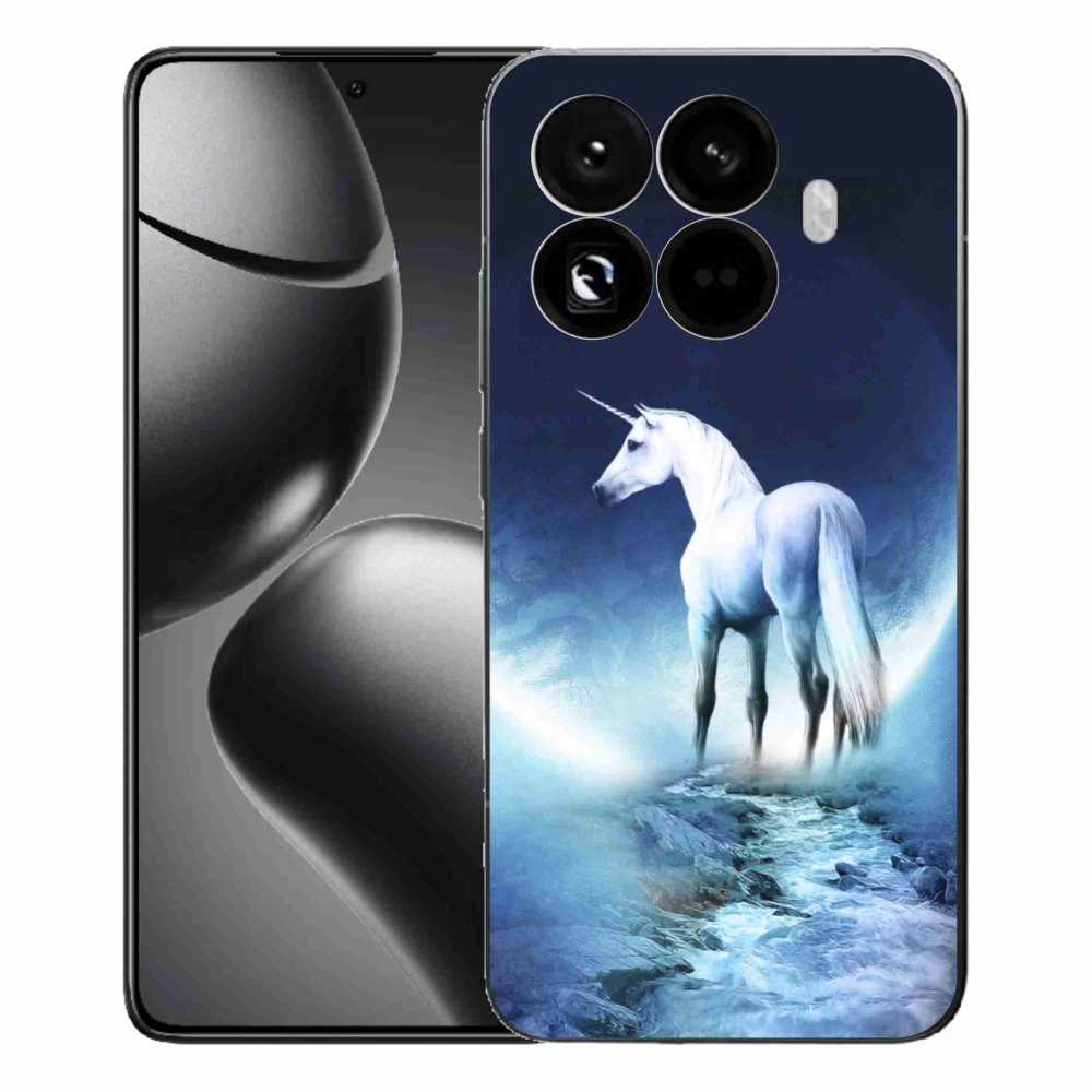 Zselés borítás mmCase a Xiaomi 15T Pro számára - fehér egyszarvú