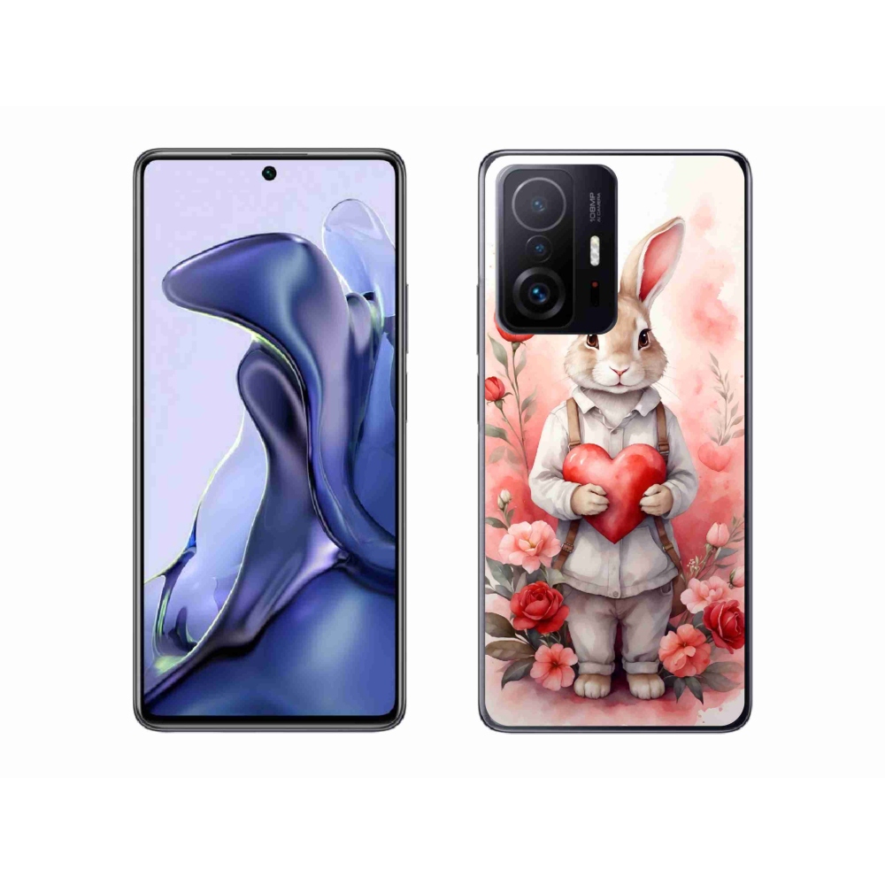 Gél borító mmCase a Xiaomi 11T-hez - nyúl szívvel