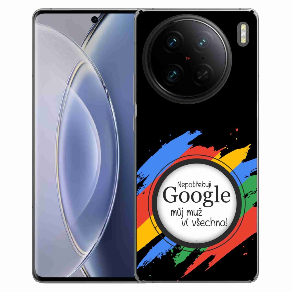 Gél borítás mmCase a Vivo X90 Pro - az ember tudja, hogy minden fekete háttérrel