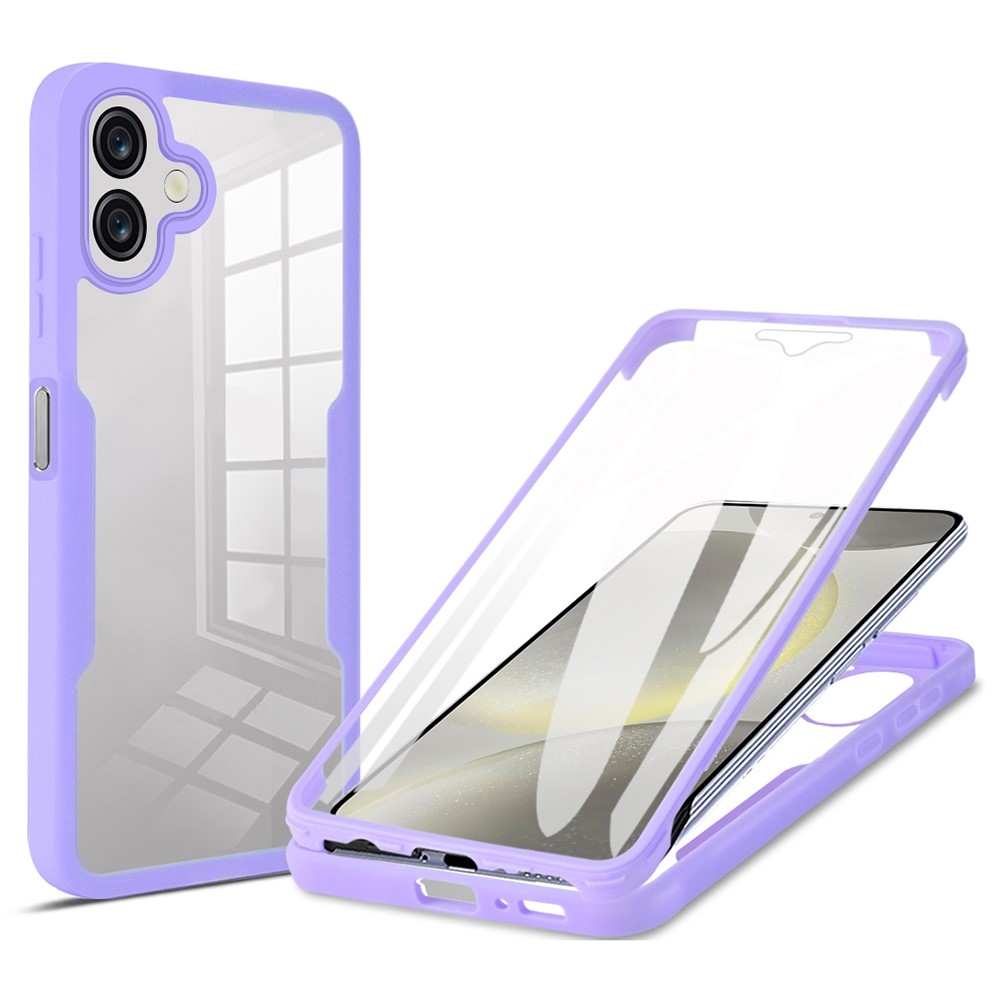 Akril zselés tok kerettel a Samsung Galaxy A07 4G képernyővédőhöz - lila