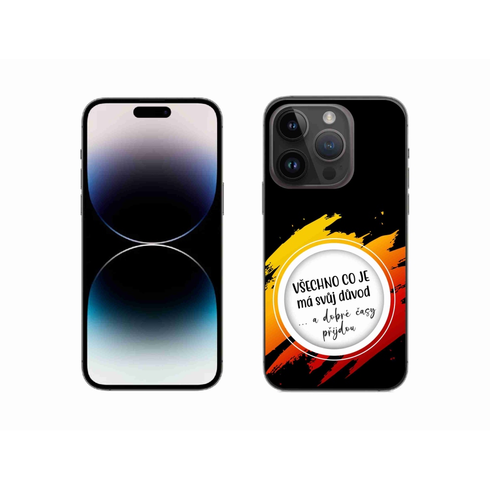 Zselés borítás mmCase iPhone 14 Pro 6.1 - idézet 3 fekete háttér
