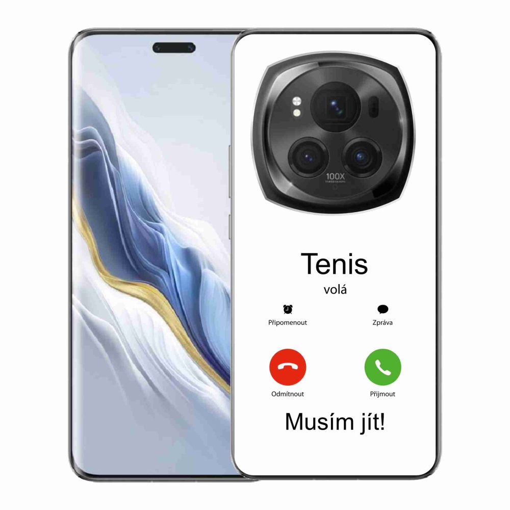 Gél borítás mmCase a Honor Magic 6 Pro 5G-n - teniszhívások fehér háttérrel