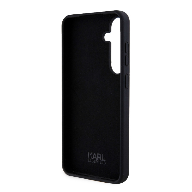 Karl Lagerfeld Folyékony szilikon Choupette NFT hátlap Samsung Galaxy S24+ fekete