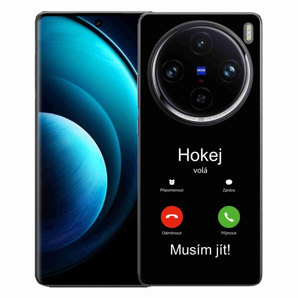 Gél borítás mmCase a Vivo X100 Pro 5G - hoki hívások fekete háttérrel
