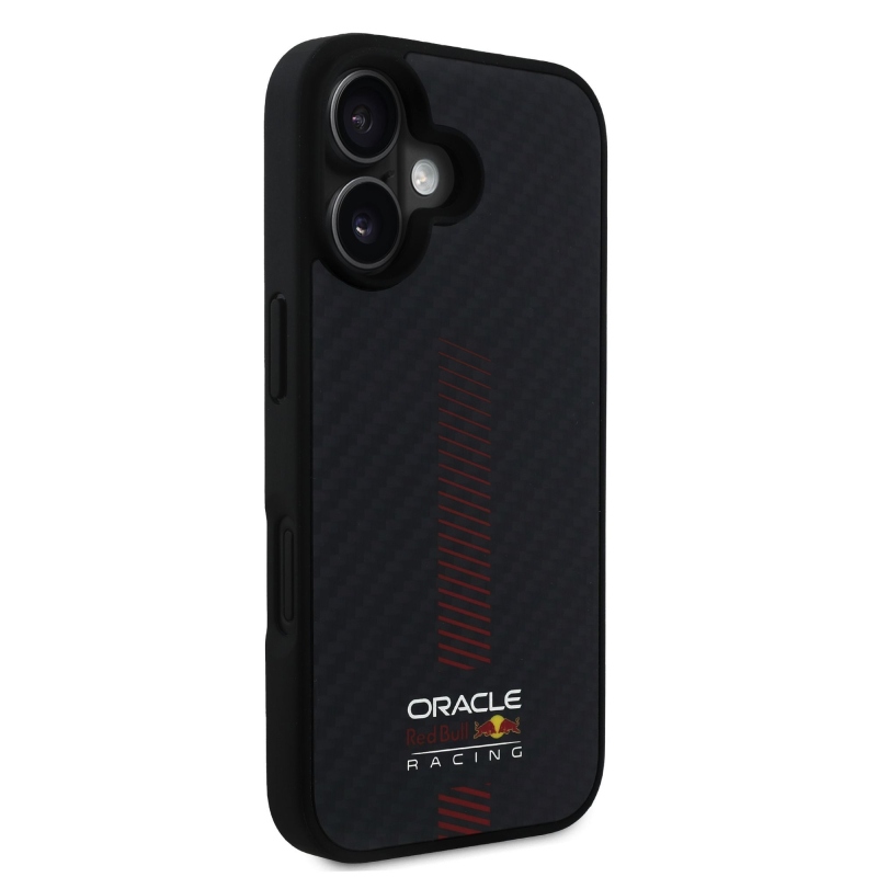 Red Bull Carbon Powerbar MagSafe MagSafe hátlap iPhone 16 Plus készülékhez Fekete