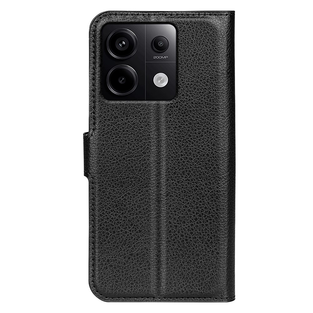 Litchi könyv tok Xiaomi Redmi Note 13 Pro 5G/Poco X6 5G - fekete