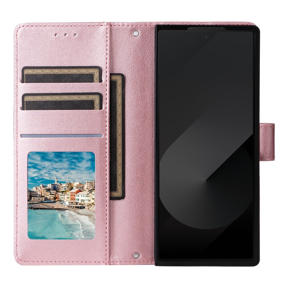 Tárcás könyvtáska Samsung Galaxy Z Fold6 5G - rózsa arany
