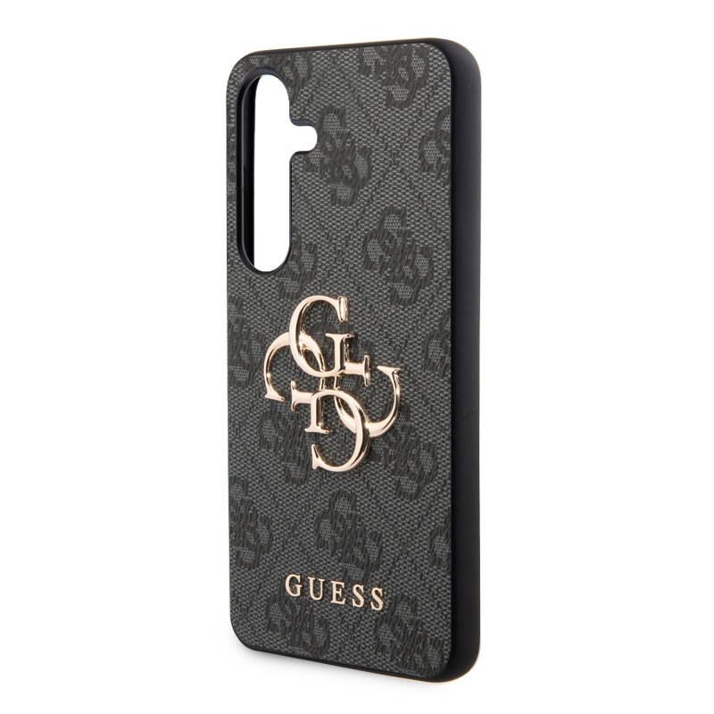 Guess PU 4G fém logó hátlap Samsung Galaxy S24+ szürke