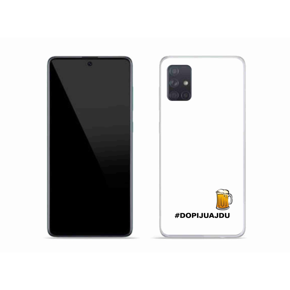 Gél borító mmCase Samsung Galaxy A51 - sör motívum 1 fehér háttérrel