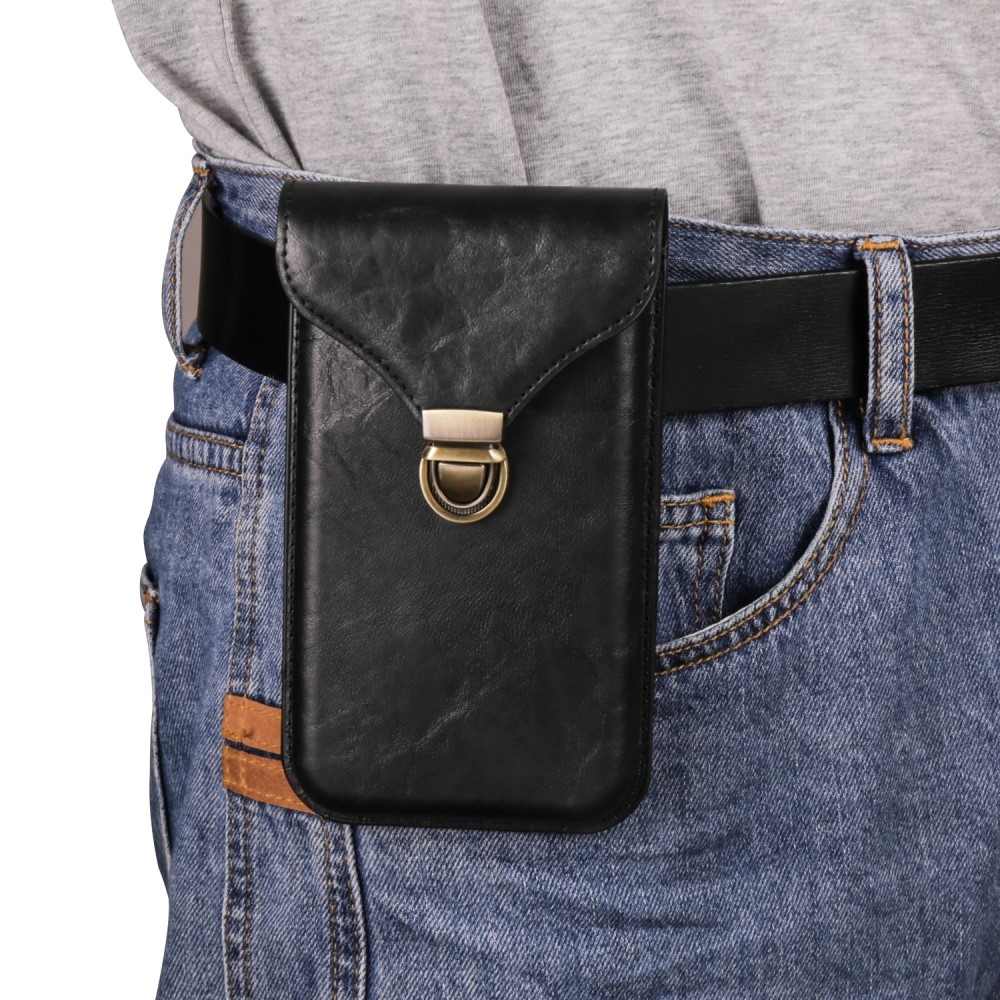 Pouch univerzális övtáska 6,7 hüvelykig terjedő telefonokhoz - fekete színben