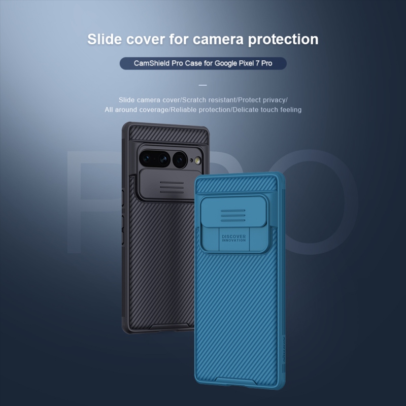 Nillkin CamShield PRO hátlap a Google Pixel 7 Pro-hoz Fekete