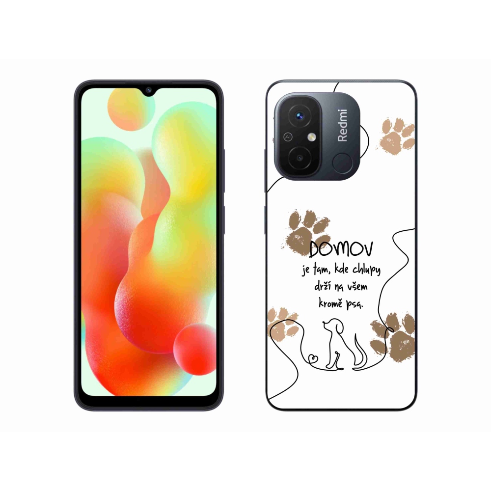 Gél borítás mmCase a Xiaomi Redmi 12C-hez - kutya motívum fehér háttérrel