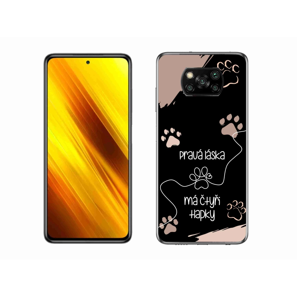 Gél borítás mmCase a Xiaomi Poco X3 Pro készülékhez - kutya motívum 1 fekete háttér