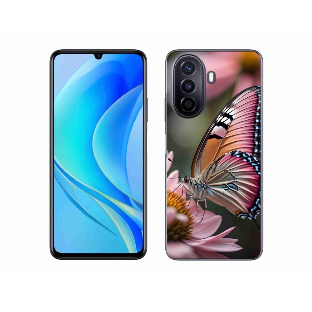 Gél borítás mmCase a Huawei Nova Y70 készülékhez - színes pillangó