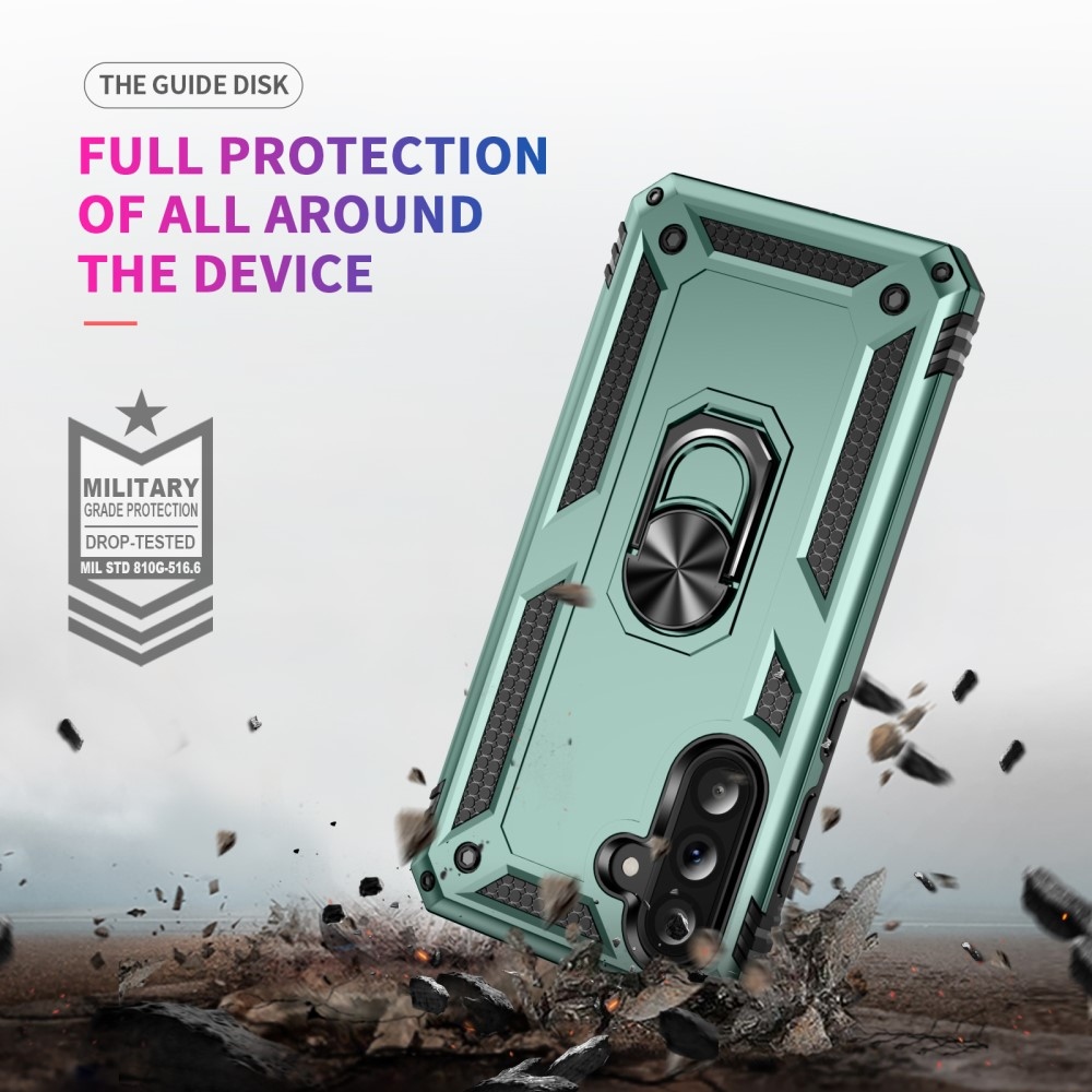 Gyűrűk tartós borítója Samsung Galaxy A36 5G - zöld