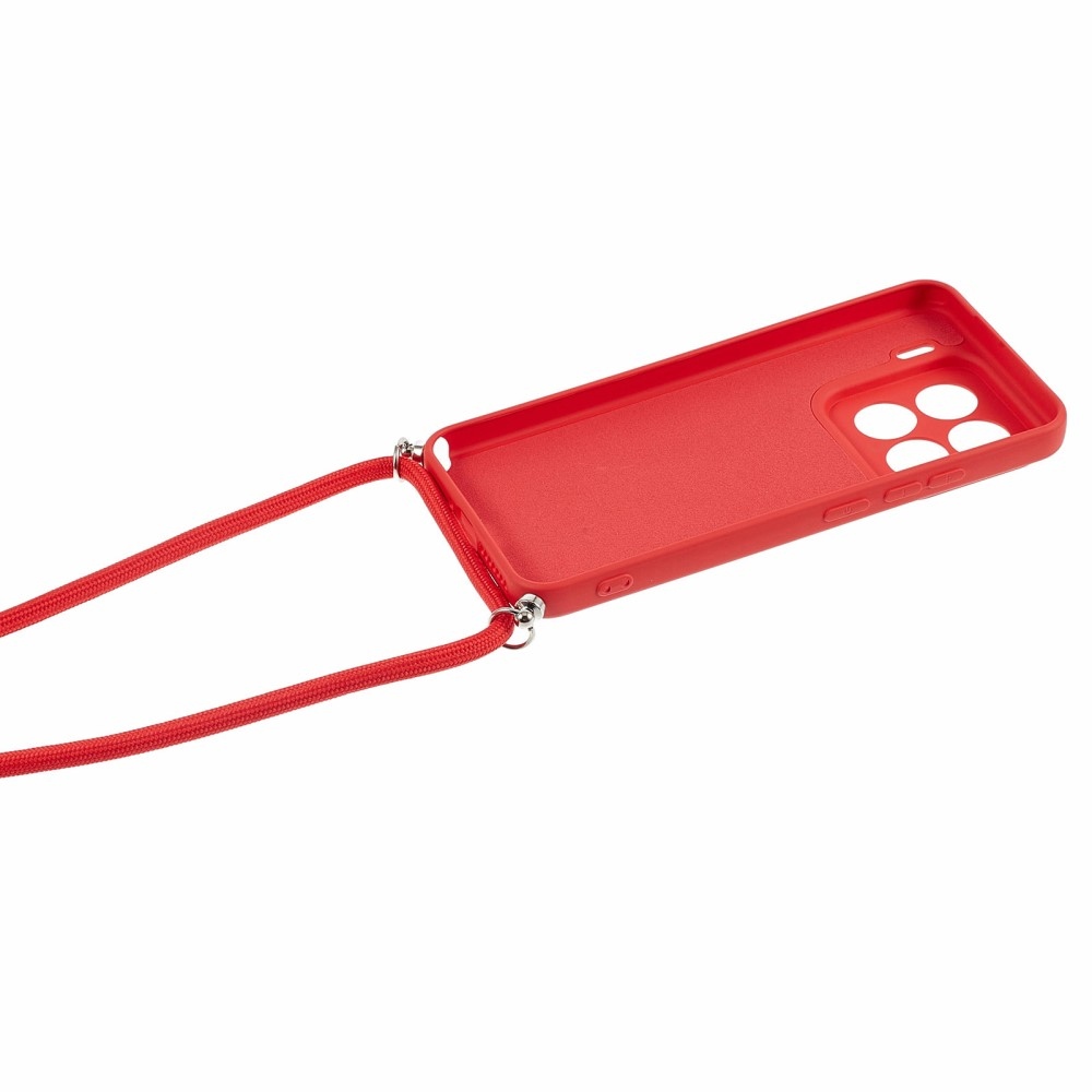 Bélelt zselés tok zsinórral Xiaomi 15 Pro-hoz - piros