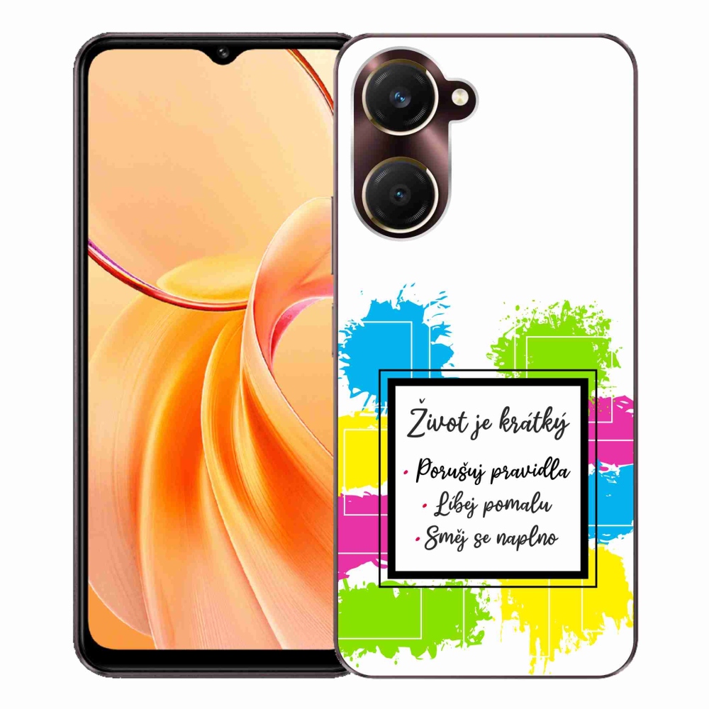 Gel Cover mmCase a Vivo Y28s 5G-n - Idézet 5 fehér háttér