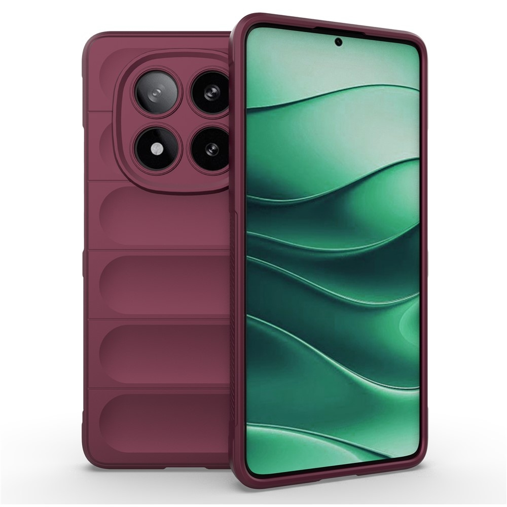 Rugg tartós zselés tok Xiaomi Redmi Note 14 Pro 5G/Poco X7 5G - bordó színben
