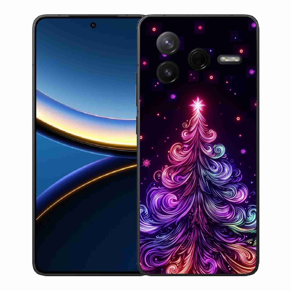Gél borítás mmCase a Xiaomi Poco F7 Pro számára - neon karácsonyfa 1