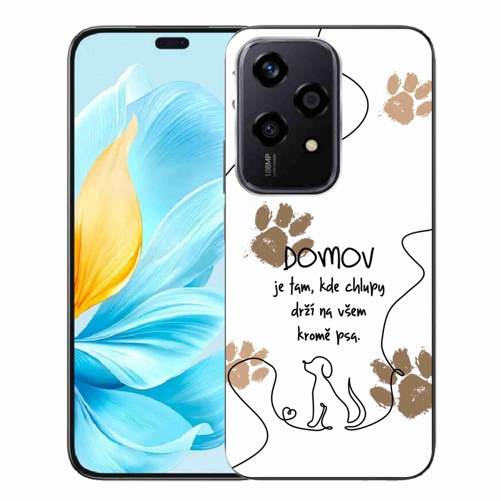 Zselés borító mmCase a Honor 200 Lite 5G készülékhez - kutya motívum fehér háttérrel