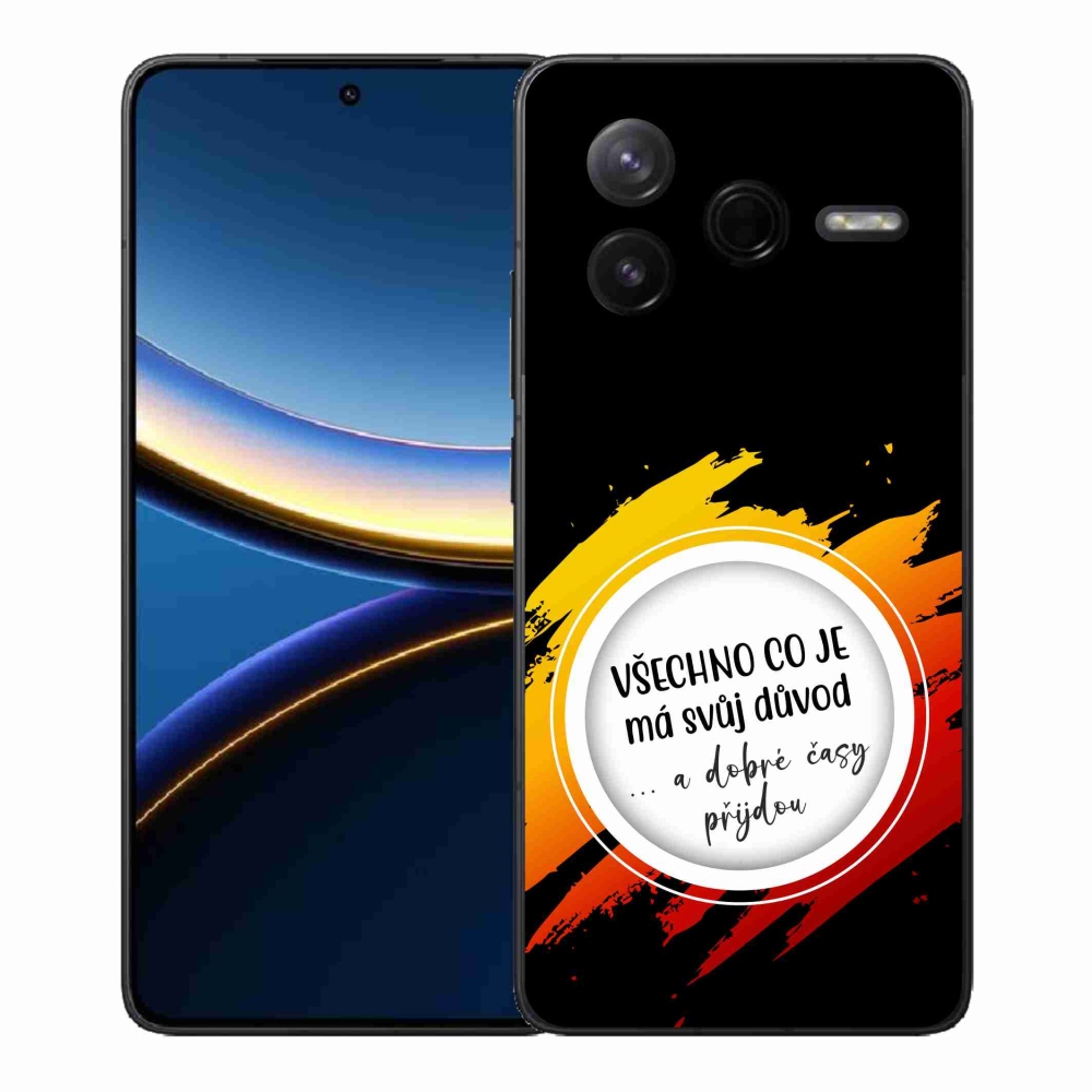 Gél borítás mmCase a Xiaomi Poco F7 Pro számára - idézet 3 fekete háttér