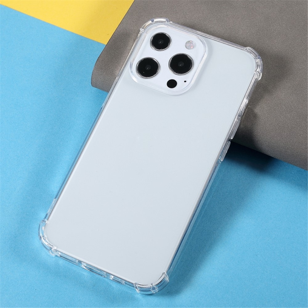 Zselés tok megerősített sarkokkal iPhone 15 Pro Max készülékhez - átlátszó