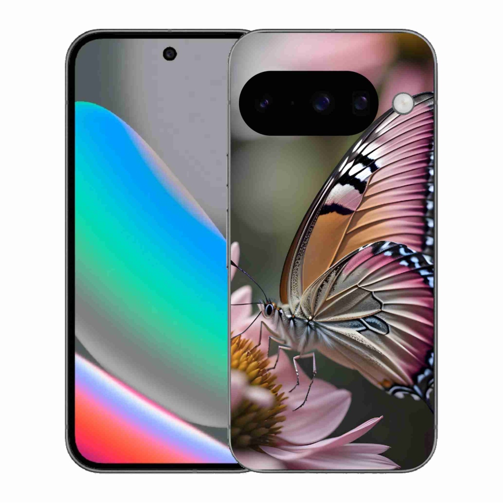 Zselés borítás mmCase a Google Pixel 10 számára - színes pillangó