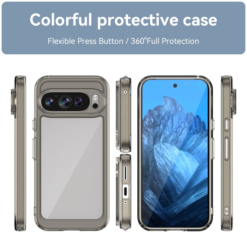 Gél tok kemény hátlappal a Google Pixel 9/9 Pro számára - szürke