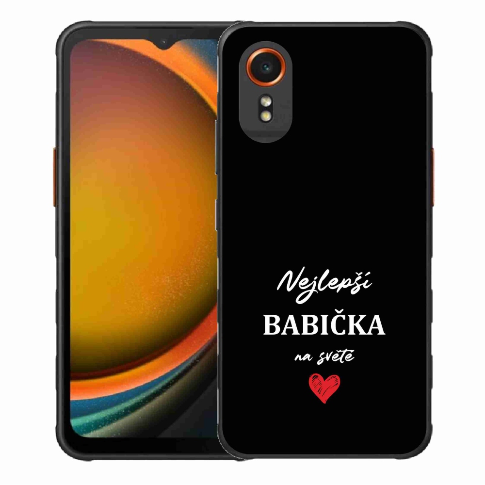 Gél borítás mmCase Samsung Galaxy Xcover 7 - Best Grandma 1 fekete háttérrel