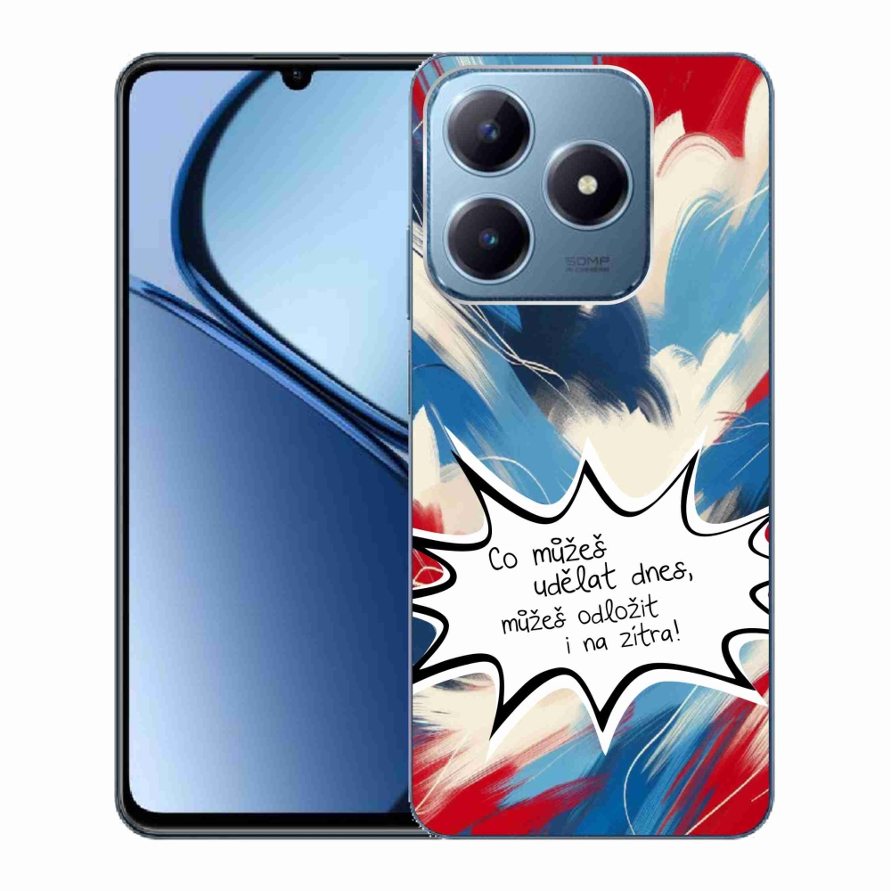 Zselés borító mmCase a Realme C63 készülékhez - vicces szöveg 9 fehér háttér