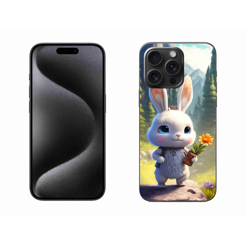 Gél védőhuzat mmCase iPhone 15 Pro Max készülékhez - aranyos nyuszi