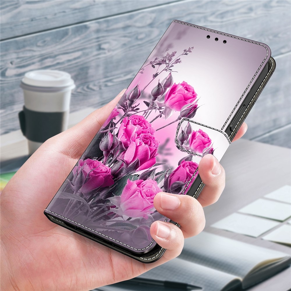 Határozottan könyv tok Samsung Galaxy A17 5G/A26 5G - rózsaszín virágok