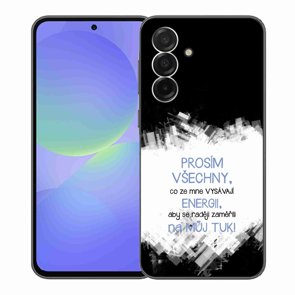 Gél borító mmCase Samsung Galaxy A36 5G - vicces szöveg 1 kék
