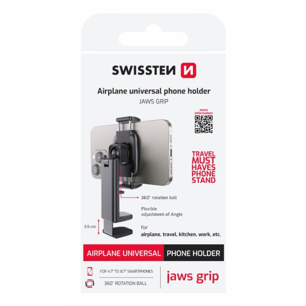 Swissten univerzális okostelefon-tartó érintkezős rögzítéssel