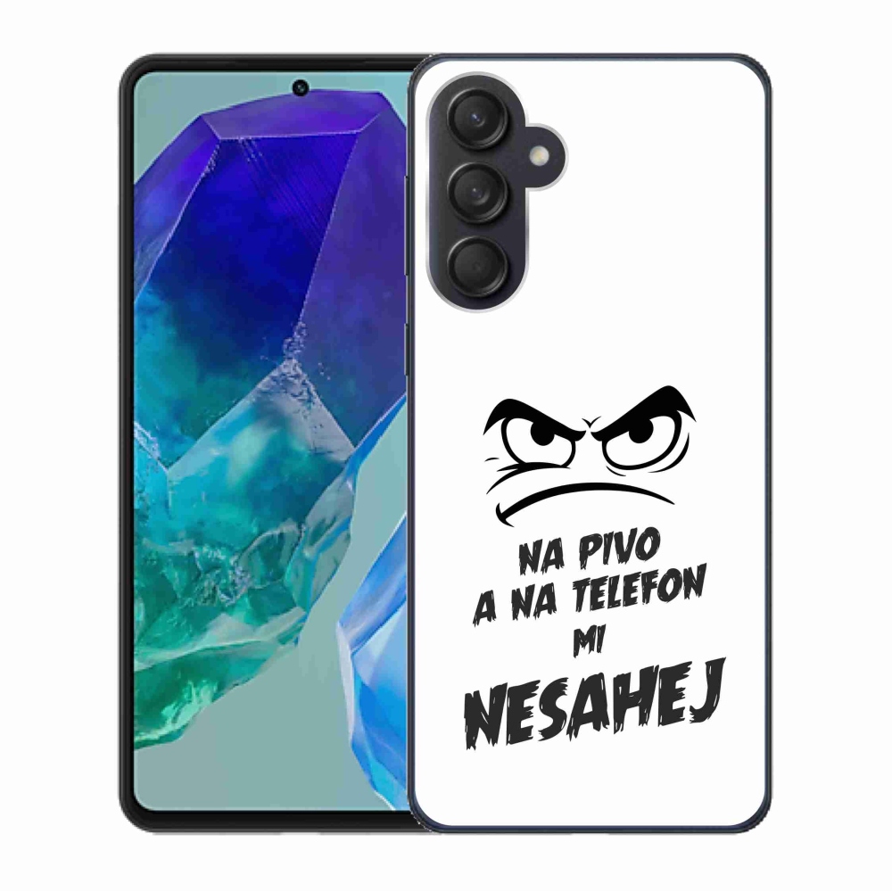 Gél borítás mmCase Samsung Galaxy M55 5G - sör motívum 2 fehér háttérrel